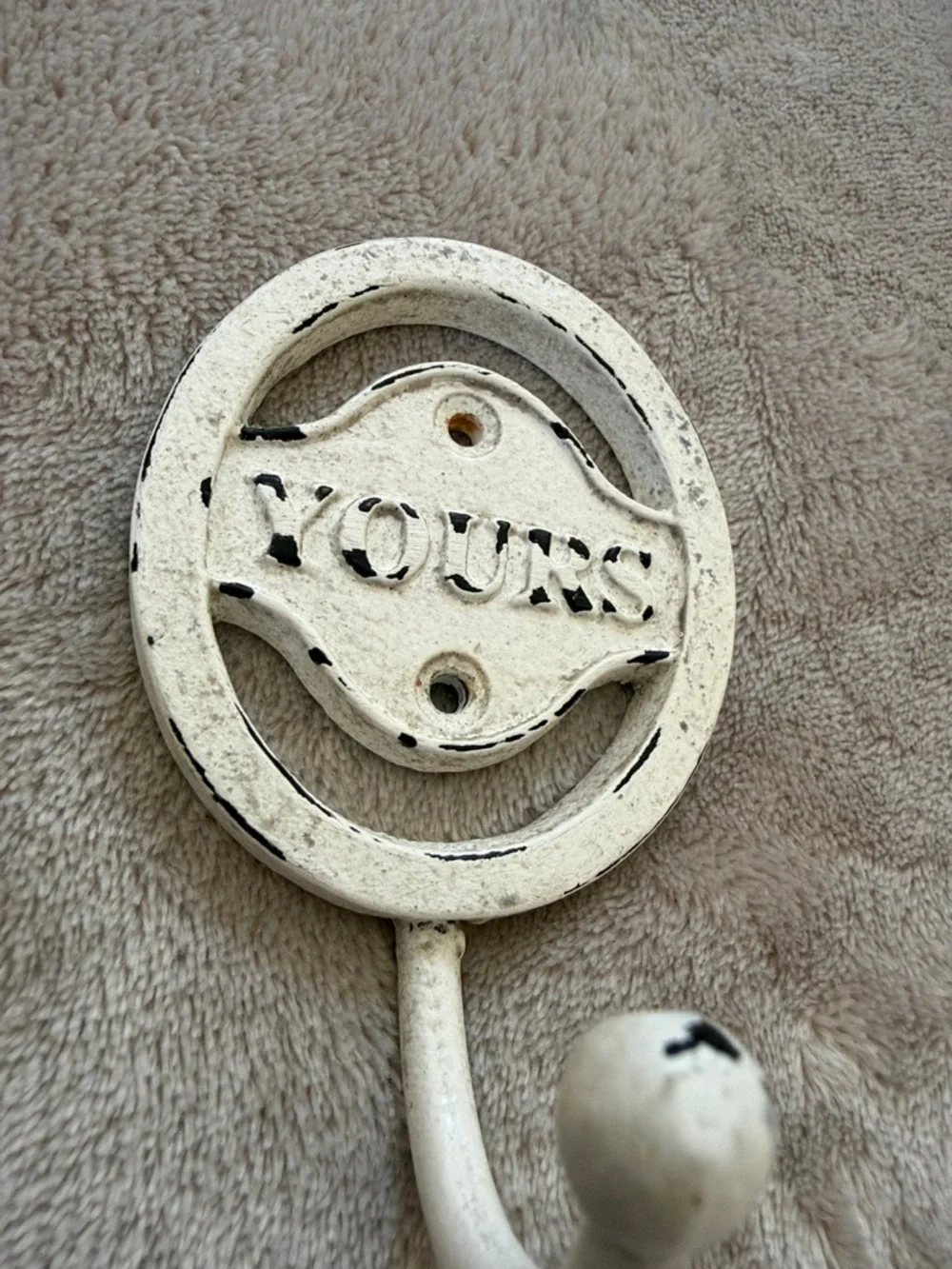 Mine & Yours Decorative Wall Hooks in Gray and Cream